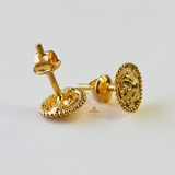 CIRCLE FLOWER STUDS
