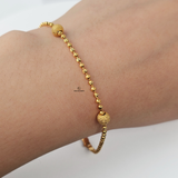 GOLD SAND BLAST BALL BRACELET