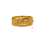 FLOWER DESIGN GOLD BAND