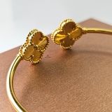 GOLD FLOWER CUFF BANGLE