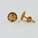 CIRCLE FLOWER STUDS