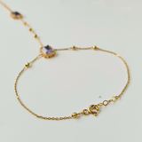AMETHYST HALO HAND CHAIN