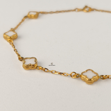 DAINTY 7 FLOWER WHITE BRACELET