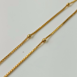 DAINTY BEADED STATION ANKLET