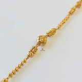BEADED DOUBLE CHAIN BRACELET