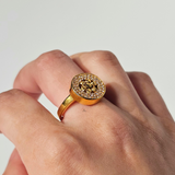 PETAL DESIGN DISC RING