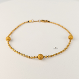 GOLD SAND BLAST BALL BRACELET