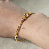 BEADED DOUBLE CHAIN BRACELET