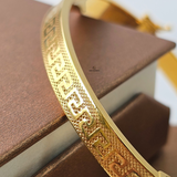 GREEK KEY DESIGN HINGED BANGLE