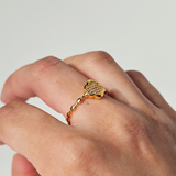 PETAL DIAMANTE WAVE RING