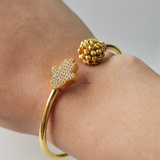 HAMSA BALL CUFF BANGLE