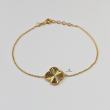GOLD SINGLE FLOWER BRACELET - MEDIUM
