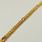FLAT DIAMOND CUT BRACELET WITH CHARM