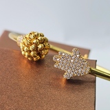 HAMSA BALL CUFF BANGLE