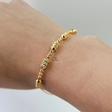 CENTRE BEADED TUBE BRACELET