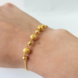 INTRICATE DIAMOND CUT BALL BRACELET