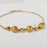 INTRICATE DIAMOND CUT BALL BRACELET