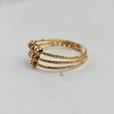 TRIANGLE BEADED RING