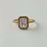 RADIENT CUT HALO RING