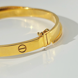 DIAMANTE SCREW DESIGN CUFF BANGLE