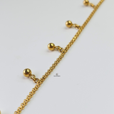 BEADED BALL CHARM ANKLET