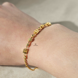 INTRICATE BEADED BLOCK BRACELET