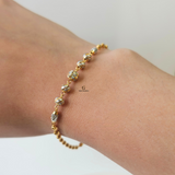 BEADED TWO TONE BRACELET