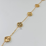 GOLD 5 FLOWER BRACELET - SMALL