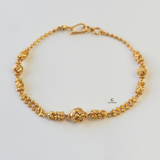 BEADED DOUBLE CHAIN BRACELET