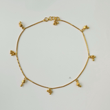 GOLD DROP CHARM ANKLET