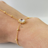 CUBIC ZIRCONIA HALO HAND CHAIN