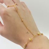 DIAMOND CUT BEADED HAND CHAIN