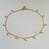 BEADED BALL CHARM ANKLET