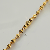 DIAMOND CUT PLAIN BEADED BRACELET