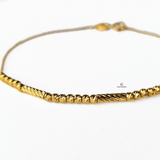 BEADED FINE CHAIN BRACELET