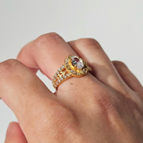 OVAL CUT DIAMANTE RING