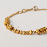 BEADED DOUBLE CHAIN BRACELET