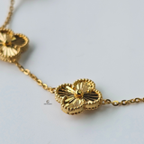 GOLD 5 FLOWER BRACELET