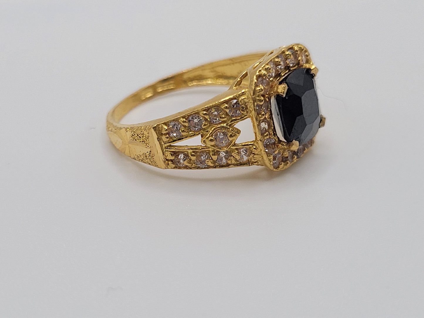 SQUARE ONYX DIAMANTE RING