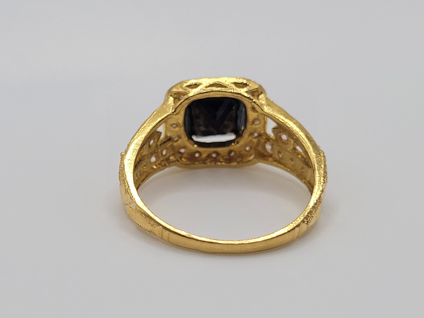 SQUARE ONYX DIAMANTE RING