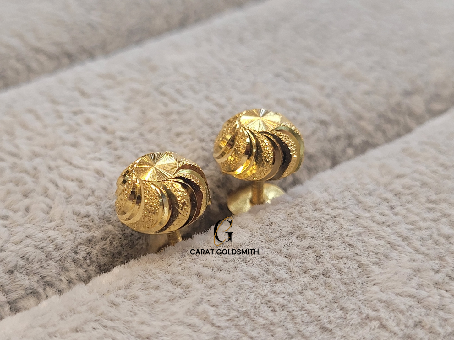 INTRICATE DIAMOND CUT SWIRL STUDS